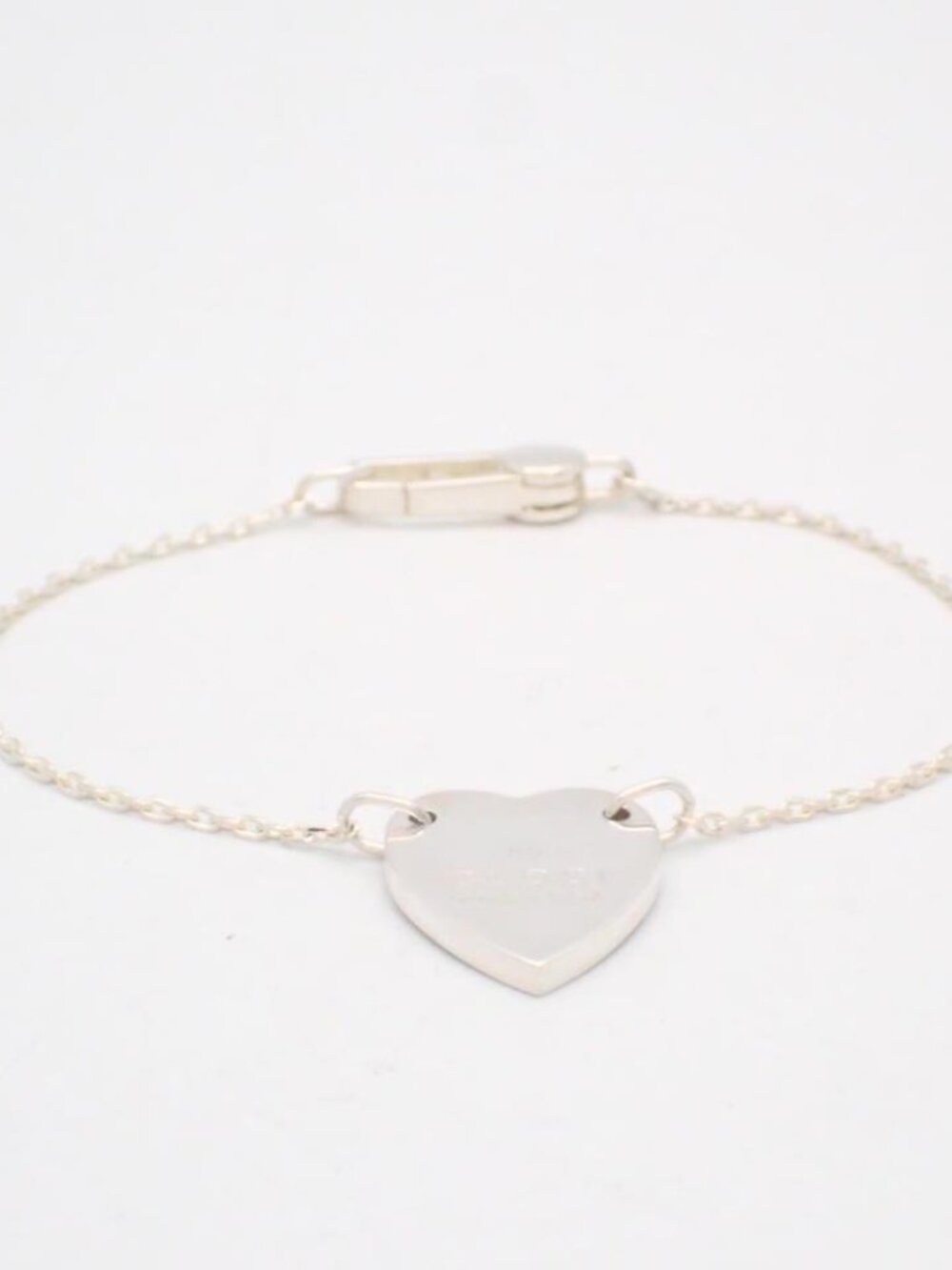 Authentic Gucci Heart Tag Bracelet Sterling Silver 925, 6.5inches